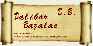 Dalibor Bažalac vizit kartica